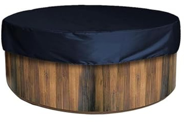 Tragbare runde Badewannenschutzabdeckung, wasserdicht, rund, Thermo-Whirlpool-Abdeckung, passend für die meisten Spas, Whirlpools (200 x 90 cm)