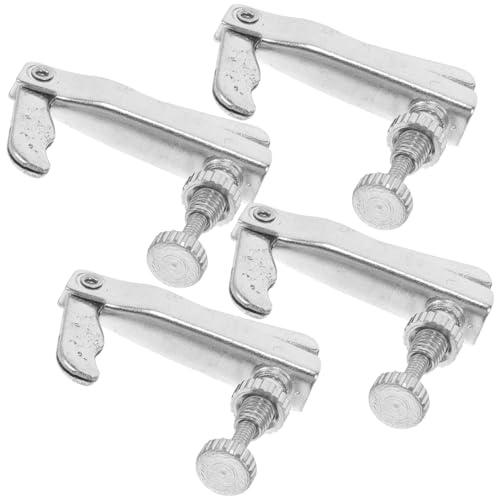 Beaupretty Feinstimmer Violin Zubehör 4 Stück für Violine 3/4-4/4 aus Zinklegierung Silber Professionelle Saitenvibration Stabilisierung für Präzises Stimmen