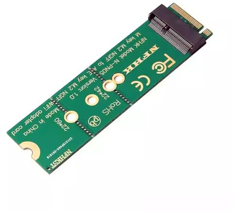 xiwai NGFF Riser Key-E WiFi-Karte Drahtlos zu M.2 NGFF Key-M NVMe SSD Adapter Kompatibel mit Wifi6 WIFI7 Netzwerkkarte