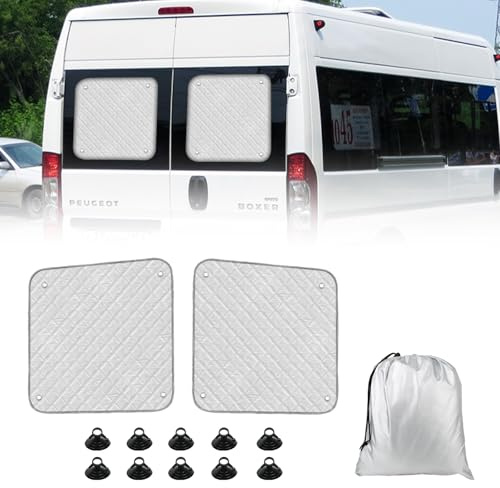 Thermomatte Passend für Peugeot Boxer Citroën Jumper Relay Zweitürige Heckklappe, FIAT ducato Sonnenschutz Auto Frontscheibe Innen Passend, Auto Sonnenblende Frontscheibenabdeckung