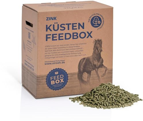 STRÖH Zink Pellets für Pferde - Melasse- & Getreidefrei - 4,5kg | Bei Zinkmangel - Für Haut, Fell & Hufe - Immunsystem & Abwehr - Organisch gebundene Mineralstoffe - Spezialfutter Pferd