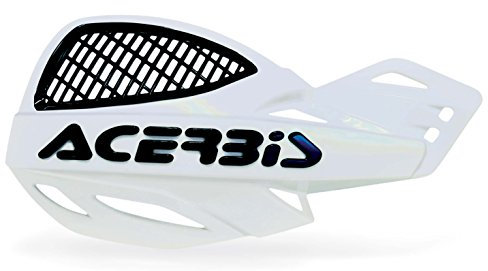 Acerbis 2072670002 Protège-mains ventilés Uniko, blanc/noir