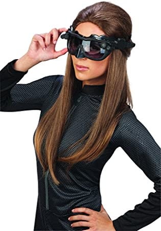Rubie‘s Official Deluxe Catwoman-Maske und Catwoman-Ohren für Erwachsene, Batman-Accessoire, Einheitsgröße, Schwarz Halloween