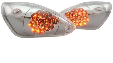 Blinker STR8 LED für Yamaha Aerox/MBK Nitro, weiß, vorne, mit Prüfzeichen