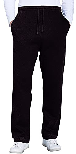 Chums Men's Jogging Bottom Trouser Pants Leisure Pull-On Fleece Bottoms | Open Bottom, Easy Care Casual Tracksuit Pants with Drawstring & Pockets (including Big & Tall sizing)