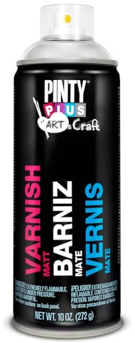 Barniz spray PINTYPLUS ART & CRAFT 520cc Mate