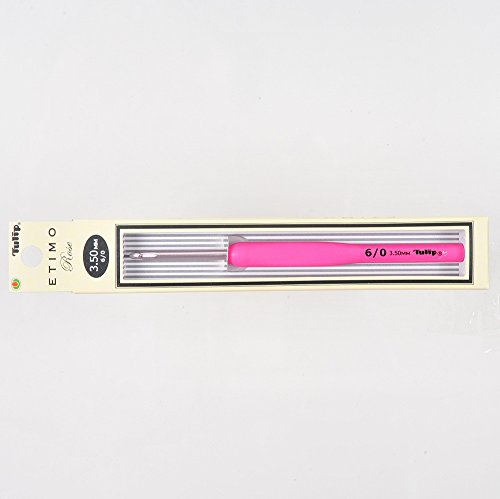 3.5mm TULIP ETIMO ROSE Cushion Grip Pink Aluminium CROCHET HOOK TER-07e by Tulip