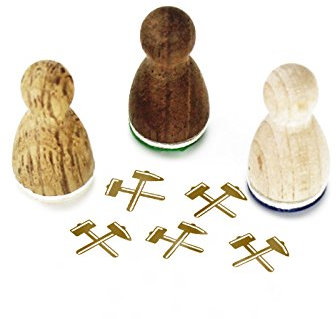 Stemplino Mini Stempel Schlägel und Eisen