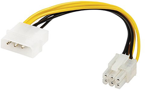 Bandridge bcl9730 Câble Adaptateur Interne Molex mâle 6 Broches PCI Express 0,15 m Multi