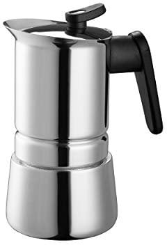 Pedrini 02CF037 Caffettiera Induzione, Acciaio Inossidabile, Steel Moka, 4 tazze