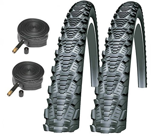Schwalbe CX Comp 700 x 35c Bike Tyres with Schrader Tubes (Pair)