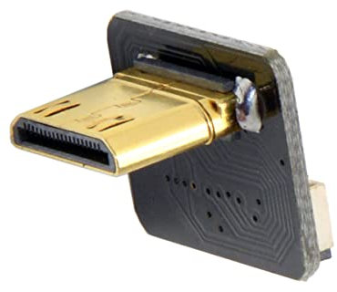 chenyang FPC 20 poliger Mini HDMI Flachstecker 90 Grad nach oben abgewinkelter Anschluss für Flachbandkabel, Raspberry Pi, GoPro, Mini-Display, Drohne, Kamera, Gimbal