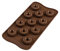 Silikomart 22.149.77.0065 Pralinenform Spirale, 11er-Form 3D-Backform CHOCO CROWN, Silikon, Braun