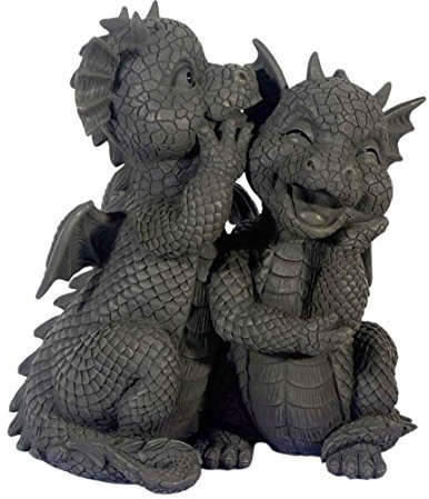 Gartendrachenpaar Liebesgeflüster! Couple! Garten! Figur! Drache! Liebe! Love!