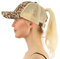 C.C Ponytail Messy Buns Trucker Ponycaps Plain Baseball Visor Cap Dad Hat Leopard, Leopard