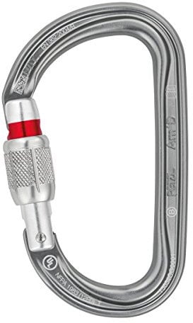 PETZL Karabiner Am'D Screw Lock grau