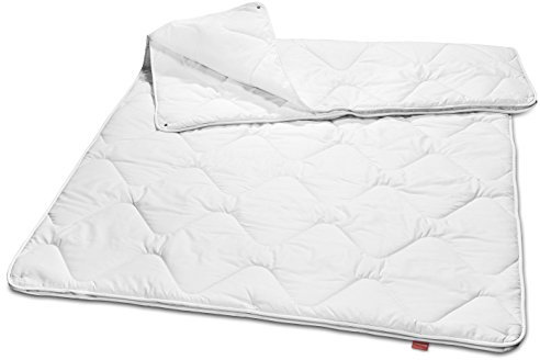 sleepling 4 Jahreszeiten Bettdecke 220x240 cm, Made in EU, Ökotex 100, Waschbar 60 Grad, Vierjahreszeiten Steppdecke 220 x 240, 100% Baumwolle Satin, Basic 300