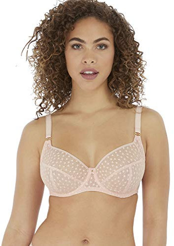 Freya Women's Starlight Underwire Balcony K-Cup Side Support Bra Plunge, Rosewater, 30GG US