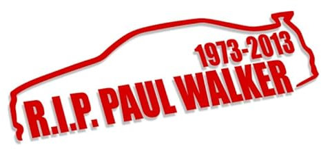 Decus Shop R.I.P. Paul Walker XL 0111 (rot) // Sticker OEM JDM Style Aufkleber