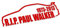 Decus R.I.P. Paul Walker XL 0111 (rot) // Sticker OEM JDM Style Aufkleber