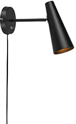 Markslöjd PEAK Wall Lamp by Wall lamp for Bedrooms - Kids Rooms - Hallway (Black)
