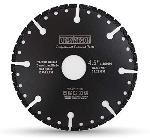 DT-DIATOOL Diamant-Trennscheiben 115 x 22,23 mm Mehrzweck Sägeblatt für Stahlbeton Metall Alu Bewehrung Eisen PVC Alle harten Materialien