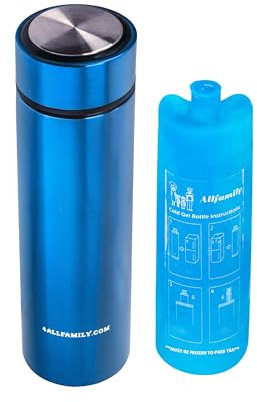 4ALLFAMILY Nomad 48H Insulin-Stifte-Kühler Reiseetui Medizin Kühlbox EpiPen Carry Medizintasche TSA-zugelassen Diabetiker Reiseetui mit Biogel Eisbeutel (3 Stifte Medium, Blau)