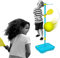Swingball Früher Spaß für alle Oberflächen, Blau und Gelb, Outdoor-Aktivitäten, traditionelle Schwingball, Gartenspiele, geeignet für Jungen und Mädchen ab 3 Jahren
