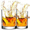 2 Pezzi Bicchieri Whisky - Bicchieri Vino Personalizzato, Bicchiere Cocktail e Whiskey Cristallo, Bicchieri Birra Forma di Proiettile, Bicchieri per Bourbon/Rum/Bar Tumbler (270ml/27cl)