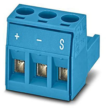 Phoenix Contact Steckbarer Klemmenblock Steckverbinder 3-Kontakte 5.08mm-Raster, Packung a 100 Stück