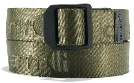 Carhartt, NYLON WEBBING LADDER LOCK BELT Uomo, Army Green, XL