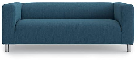 MASTERS OF COVERS Ersatzsofabezug für IKEA Klippan 2-Sitzer, Klippan 2 er Sofabezug, Loveseat, Sofa Überzug, 180 cm x 85 cm x 58 cm (Marineblau, Polyester)