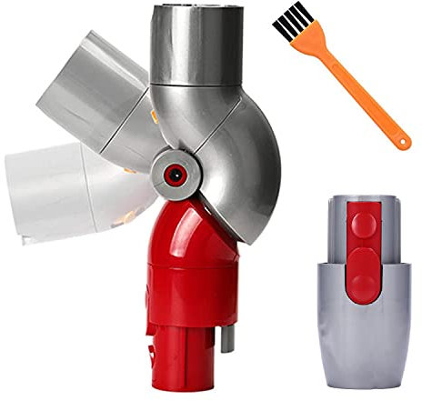 Adaptateur pour meubles bas à dégagement rapide 970790-01 pour aspirateur Dyson V7 V8 V10 V11, 1pcs Adaptateur Supérieur, 1pcs Adaptateur Inférieur, 1pcs Brosse de Nettoyage (B)