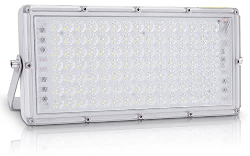Bellanny LED Strahler 100W 10000LM Scheinwerfer Außenstrahler, 6500K Kaltweiß Licht Flutlichter - IP65 Wasserdicht Fluter Außen Wandleuchten für Garten Terrassen Garage Sportplatz Fabrik Werkstatt
