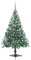 vidaXL Weihnachtsbaum Gefrostet mit LEDs Kugeln Zapfen Set Künstlicher Christbaum Tannenbaum Kunstbaum Dekobaum Weihnachten Dekoration Weihnachtsdeko 150cm