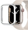 Miimall Custodia per Apple Watch Serie 9/8/7 45mm, Case in Lega di Alluminio, Custodia Sottile Antiurto Senza Protettore Dello Schermo, Cover Cornice Solido per Apple Watch 45mm Serie 9/8/7, Argento