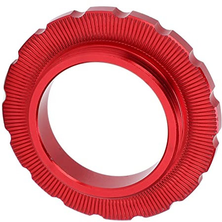 SUNGOOYUE Fahrrad Centerlock Lockring, Centerlock Lockring Center Lock Laufradsatz Nabe Barrel Shaft Disc Rotor Lockring für Fahrrad Mountainbike(rot)