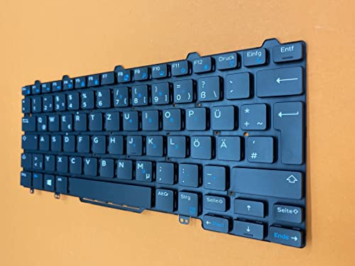 T-ProTek DE-Tastatur Keyboard Beleuchtung kompatibel für Dell Latitude 12 (7275-P8CMK)