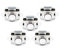 Hotiko Push Lock Button Latch Door Verriegelung Wohnmobil Möbelschloss für RV Camping Schrank Schublade Caravan Van Motorhome Yacht Ship Boat (Zinklegierung & ABS)-Silber-5 Stück