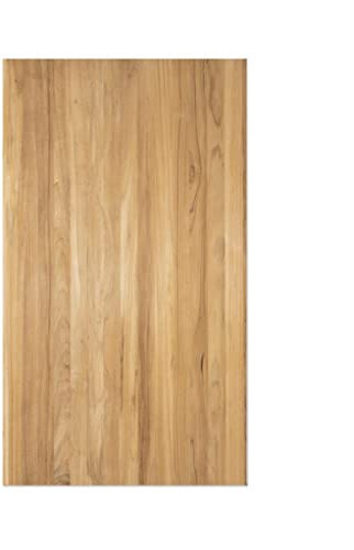 BioMaderas Tablero de madera maciza de teca, 30 mm de grosor/encimera/placa de muebles/estante de estante/cortes/FSC® 100% listones continuos