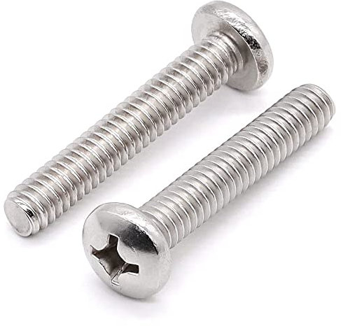 M3-0.5 x 30mm (80 pcs) Pan Head Machine Screws, 304 Stainless Steel 18/46, Full Thread, TV Screws, Connection Bolts, Round Head Phillps Drive