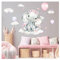 DEKO KINDERZIMMER Wandtattoo Elefant & Wolken Wandsticker Ballon Babyzimmer Wandaufkleber Kinderzimmer Wanddeko DK1105-4