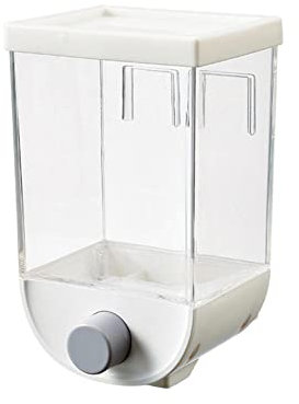 1L/1.5L Grain Dispenser Wall Mounted Rice Storage Tank Food Grain Storage Box Container Kitchen Grain Bean Tissue Seal Rice Dispenser Cereal Dispenser Grain Dispenser Kitchen Rice Storage Box (Black