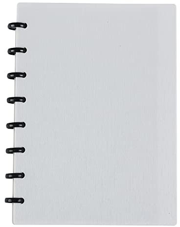 Eagle Discbound Notizbuch, anpassbares Notizbuch, Junior-Größe, Poly-Einband, 60 Blatt liniert/linierte Seiten (grau)
