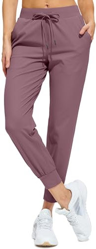 Libin Jogginghose Damen Sporthose Lang Trainingshose Leichte Freizeithose Yogahose Joggpants Stretch Sweathose Laufhose Stoffhose Elegant für Frauen Vintage Lila M