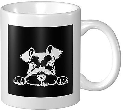 934 Taza Personalizada 330Ml Perro Schnauzer Tazas Divertidas Taza Regalo Idea Regalo Tazas De Desayuno para Día del Padre, Niño, Colega