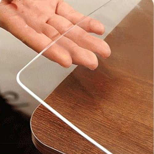 Tovaglia trasparente Plastificata,Protezione per Tavolo PVC,Copri Tavolo Impermeabile,protettiva Per Cucina Giardino,Copertura Scrivania Resistente Calore,Pellicola Antimacchia (1.5mm,30x40cm)