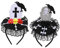 MAGICLULU 4 Stück Halloween Schädel Grabstein Stirnband halloween schminke halloween make up Skull headband bilden Requisiten Kleidung Kopfbedeckung Stoff (Polyester)