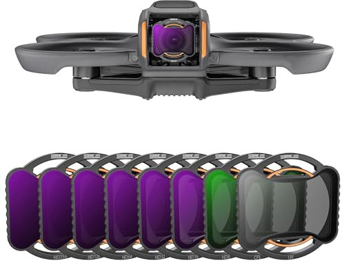 STARTRC Avata 2 ND Filter Set, 8-Pack UV CPL ND8 ND16 ND32 ND64 ND128 ND256 Neutraldichte Kamera Objektiv Filter Kompatibel für DJI Avata 2, Multi beschichtetes HD optisches Glas