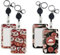 GMYG 2Pcs Anime D'Identite Porte Badges avec Cordon Retractable, Enrouleur et Porte Carte, Mousqueton Robuste et Porte-cles Cartes d'acces Passes Protector pour Bureau ecole Staff Fournitures